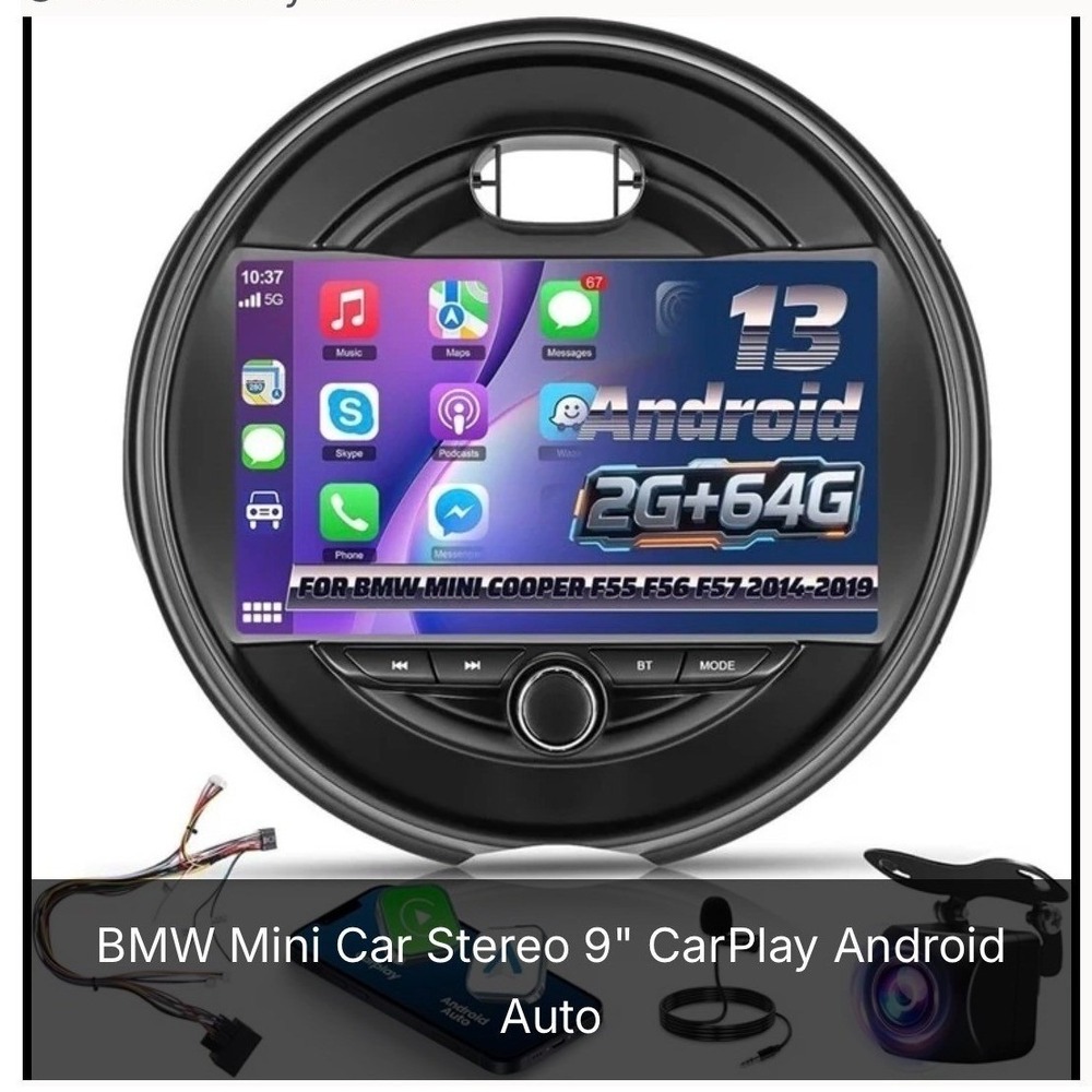 9"‎ CarPlay Android Auto Stereo Head Unit For BMW Mini F55 F56 F57 Upgrade